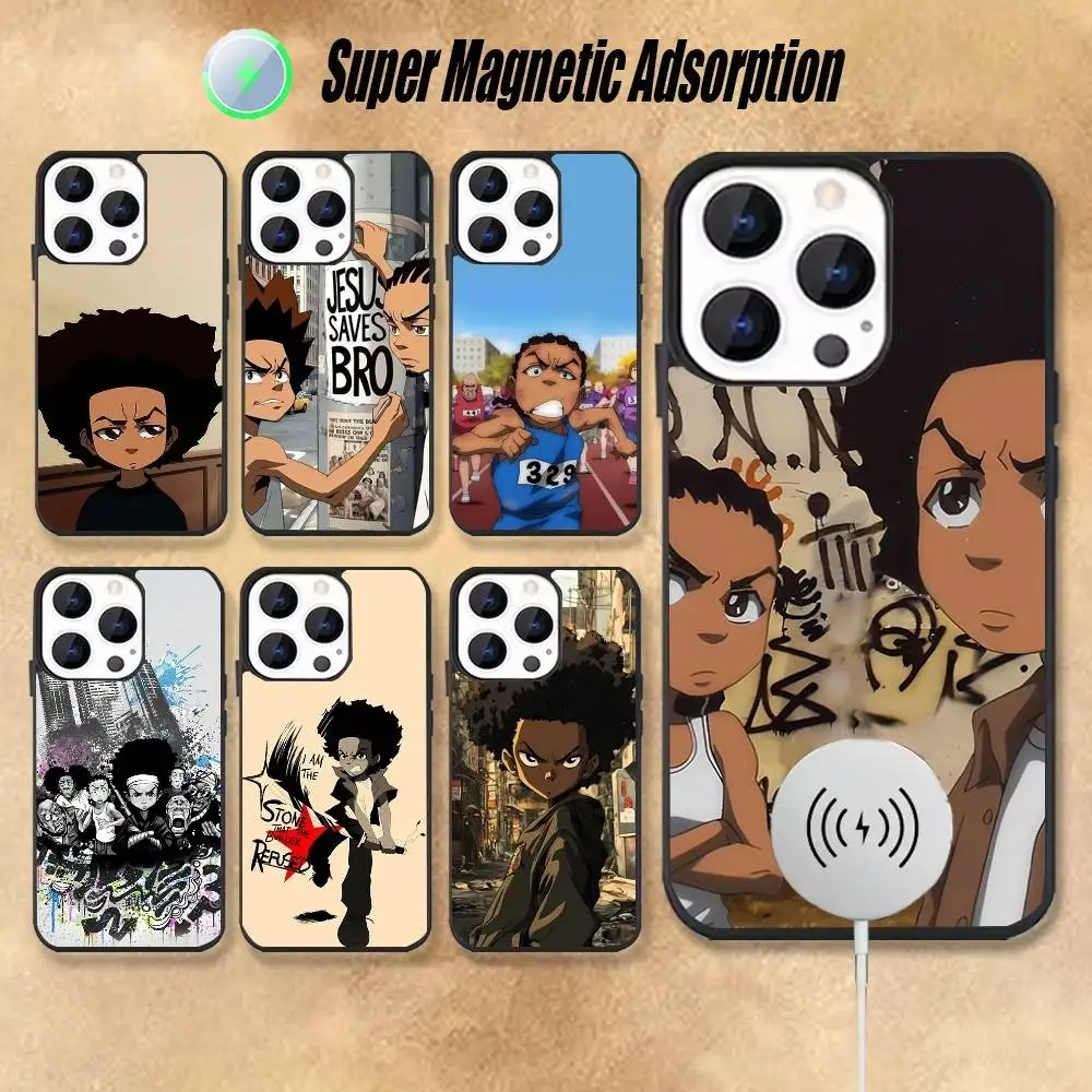 Cartoon The B-Boondocks Magnetic Wireless Charging Black Phone Case For iPhone 17,16,15,14,13,12,11,Pro,Max,Plus,Mini,SE4,E
Cartoon The B-Boondocks Magnetic Wireless Charging Black Phone Case For iPhone 17,16,15,14,13,12,11,Pro,Max,Plus,Mini,SE4,E
