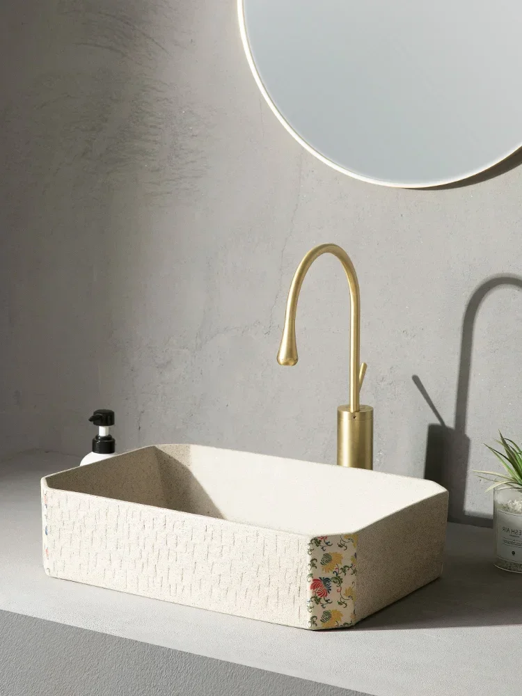 Octagonal High-End Table Basin Wash Basin Household Ceramic Balcony Bathroom Wash Basin B & B Retro Style Washbasin
Octagonal High-End Table Basin Wash Basin Household Ceramic Balcony Bathroom Wash Basin B & B Retro Style Washbasin