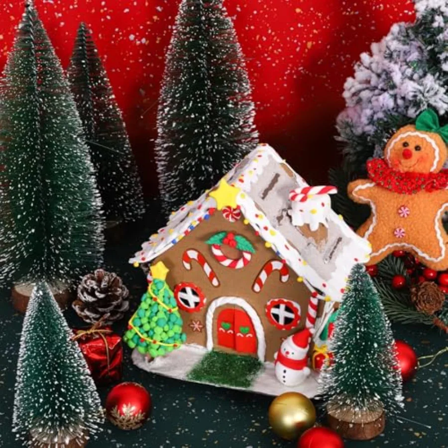 HYGGE 4 Sets Clay Christmas Gingerbread House Kit with Lights Craft Cardboard Gingerbread House DIY Christmas Decorations Holiday Act
HYGGE 4 Sets Clay Christmas Gingerbread House Kit with Lights Craft Cardboard Gingerbread House DIY Christmas Decorations Holiday Act
