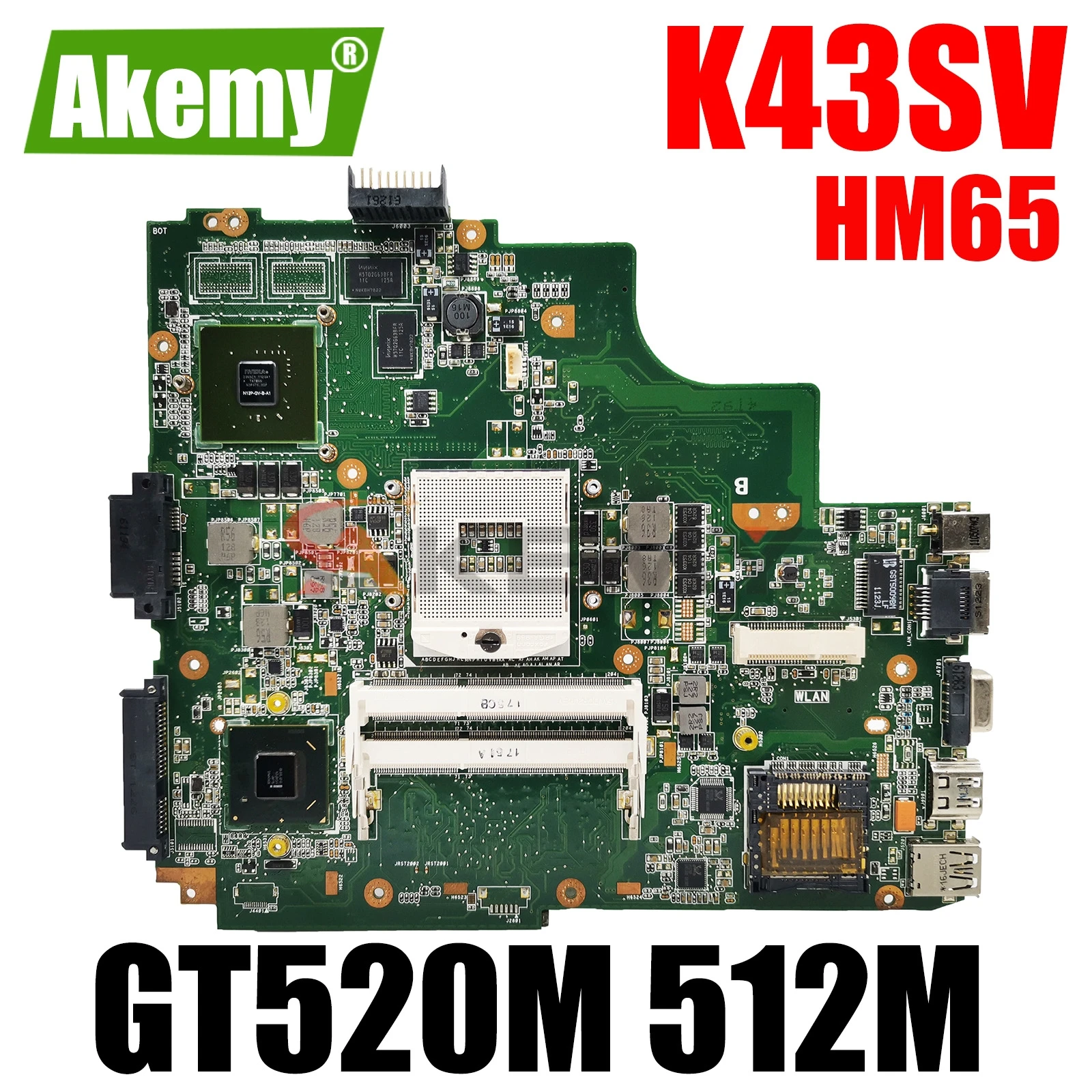 Материнская плата AKEMY для ноутбука с ГПУ GT520M 512M для ASUS K43SV K43SJ K43SM A43S X43S K43S материнская плата для ноутбука HM65
Материнская плата AKEMY для ноутбука с ГПУ GT520M 512M для ASUS K43SV K43SJ K43SM A43S X43S K43S материнская плата для ноутбука HM65