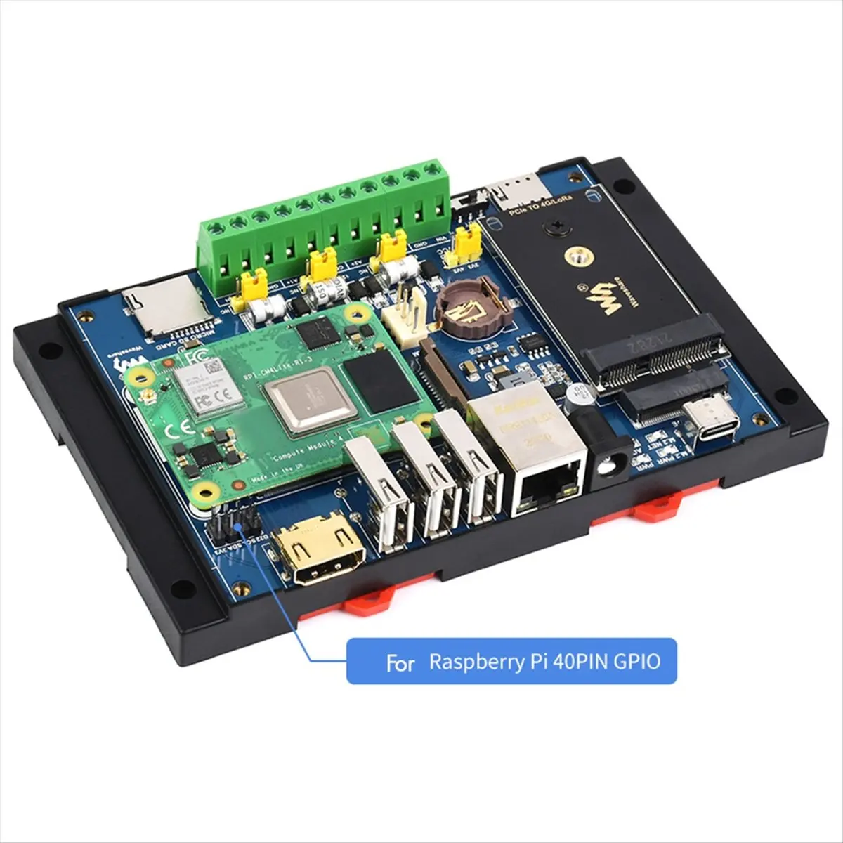 CM4 Expansion Module Gigabit Ethernet 5G/4G Expansion Board M.2/Mini-PCIe for CM4
CM4 Expansion Module Gigabit Ethernet 5G/4G Expansion Board M.2/Mini-PCIe for CM4