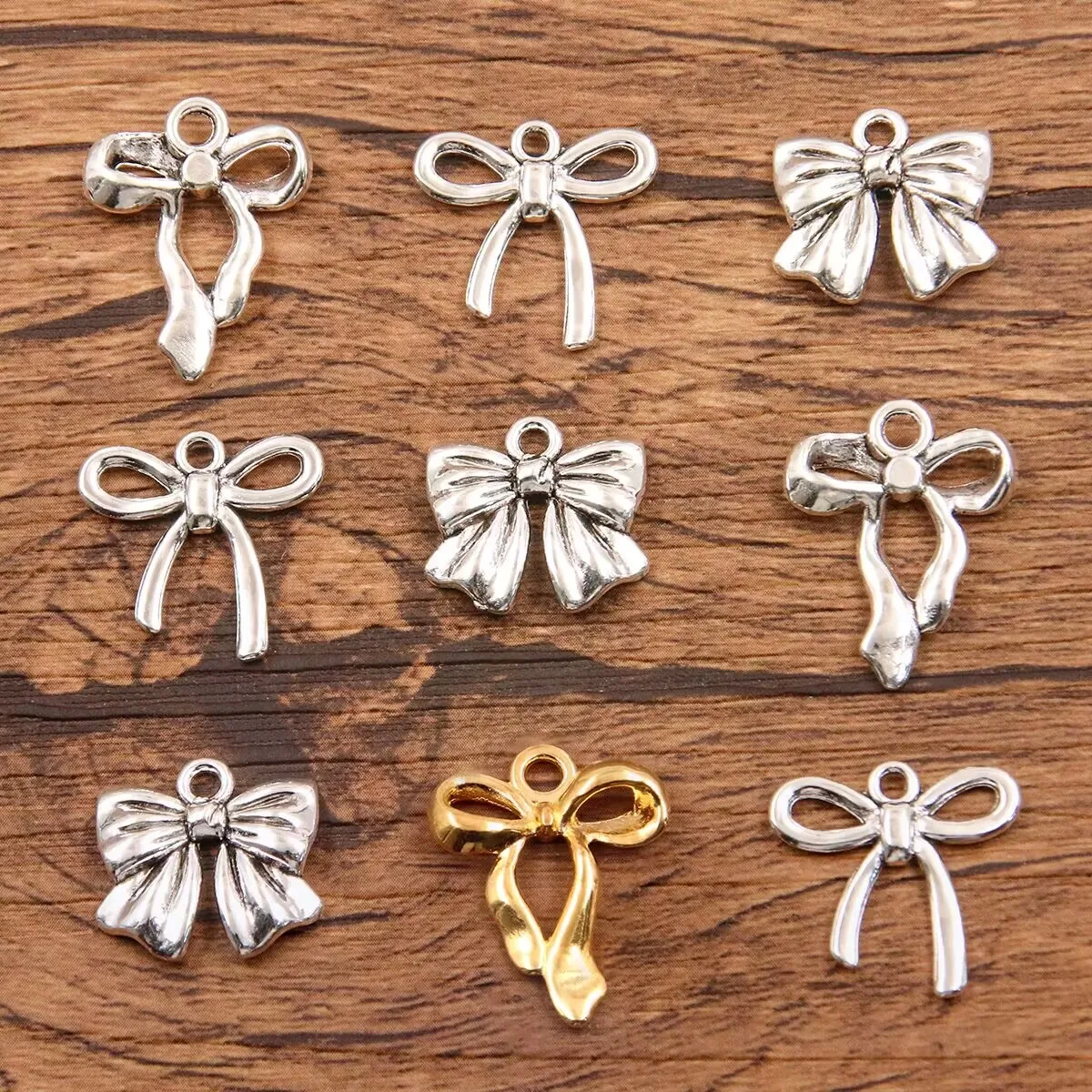 20Pcs 13 Style Metal Alloy Cute Hollow Bow Charms Holiday Gifts Pendants For Jewelry Making DIY Handmade Craft
20Pcs 13 Style Metal Alloy Cute Hollow Bow Charms Holiday Gifts Pendants For Jewelry Making DIY Handmade Craft