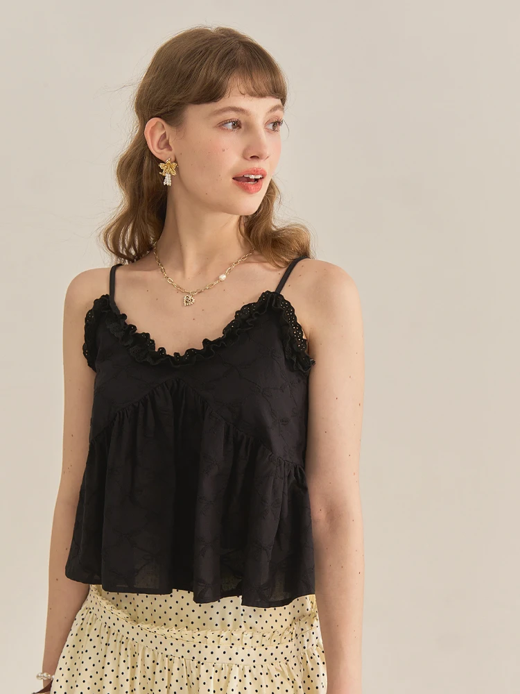 Летний женский топ Lycheerose Bla Doll с V-образным вырезом и бретельками, с кружевной отделкой, из хлопка, стандартной длины, для повседневной носки
Летний женский топ Lycheerose Bla Doll с V-образным вырезом и бретельками, с кружевной отделкой, из хлопка, стандартной длины, для повседневной носки