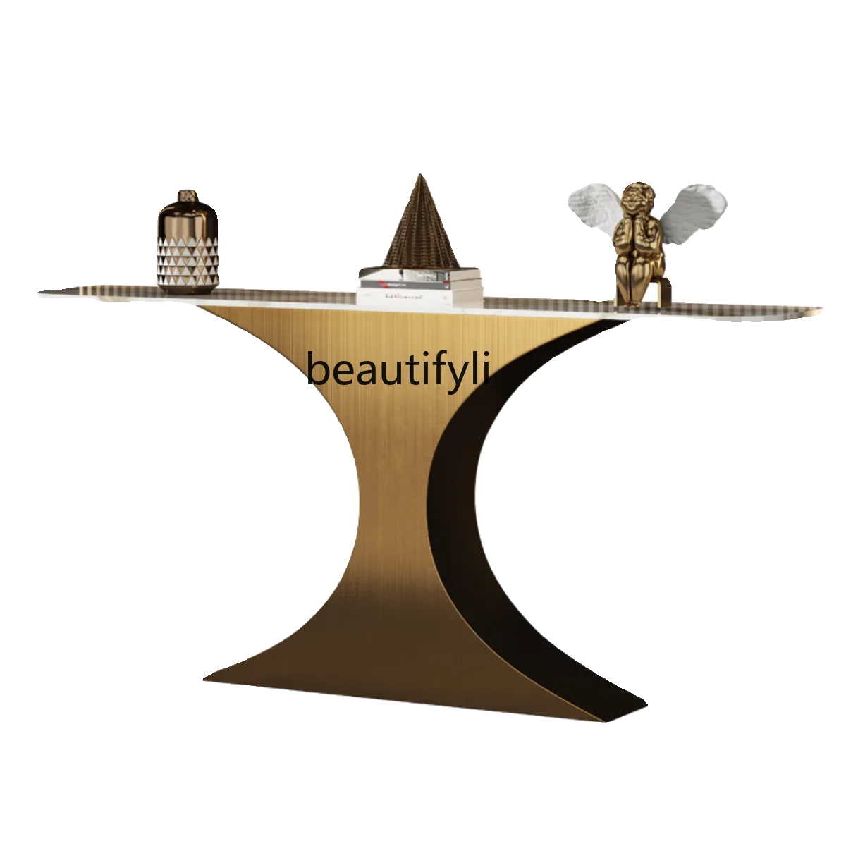 Light luxury high-end villa hotel entrance entrance table corridor shelf entrance
Light luxury high-end villa hotel entrance entrance table corridor shelf entrance