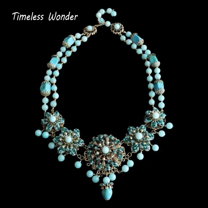 Timeless Wonder Fancy Crystal Geo Glass Floral Necklace for Women Designer Jewelry Goth Runway Trendy Art Deco Vintage 4526
Timeless Wonder Fancy Crystal Geo Glass Floral Necklace for Women Designer Jewelry Goth Runway Trendy Art Deco Vintage 4526