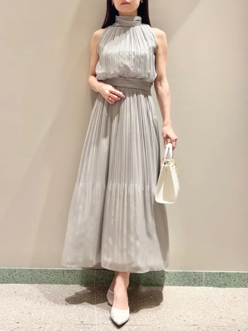 Sleeveless Elegant O-neck Design Women Dresses 2024 New Elegant Japan Style Dress Slim Waist Temperament Female Vestidos
Sleeveless Elegant O-neck Design Women Dresses 2024 New Elegant Japan Style Dress Slim Waist Temperament Female Vestidos