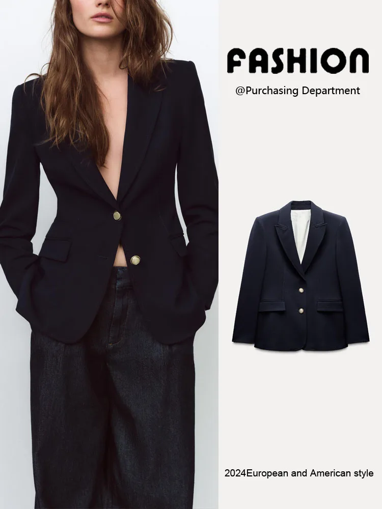 Весенняя новинка: Женский модный приталенный пиджак с отложным воротником и длинными рукавами, повседневный стиль, размер L
Весенняя новинка: Женский модный приталенный пиджак с отложным воротником и длинными рукавами, повседневный стиль, размер L