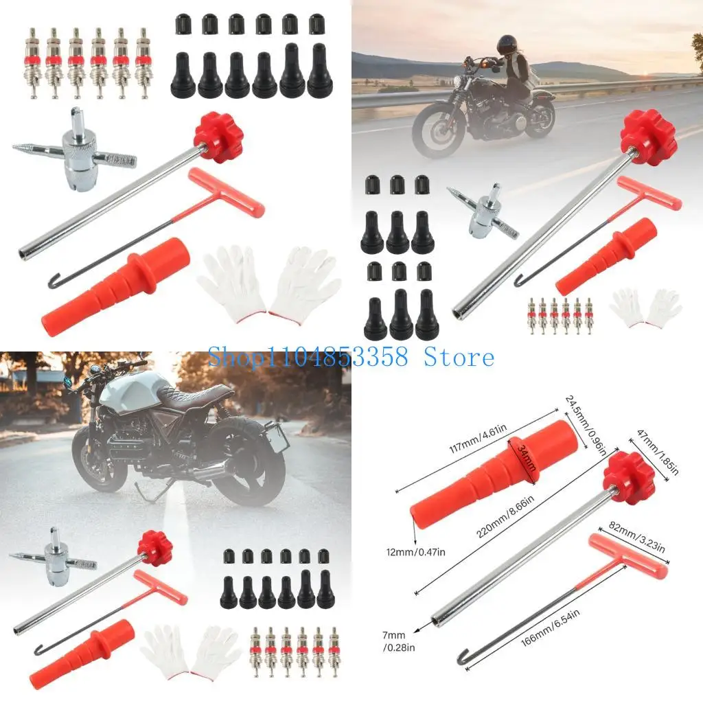 652F Professional Tire Valves Stem Setter Valves Cores Removal Tool Easy to Use for Various Vehicle Wheel Types
652F Professional Tire Valves Stem Setter Valves Cores Removal Tool Easy to Use for Various Vehicle Wheel Types