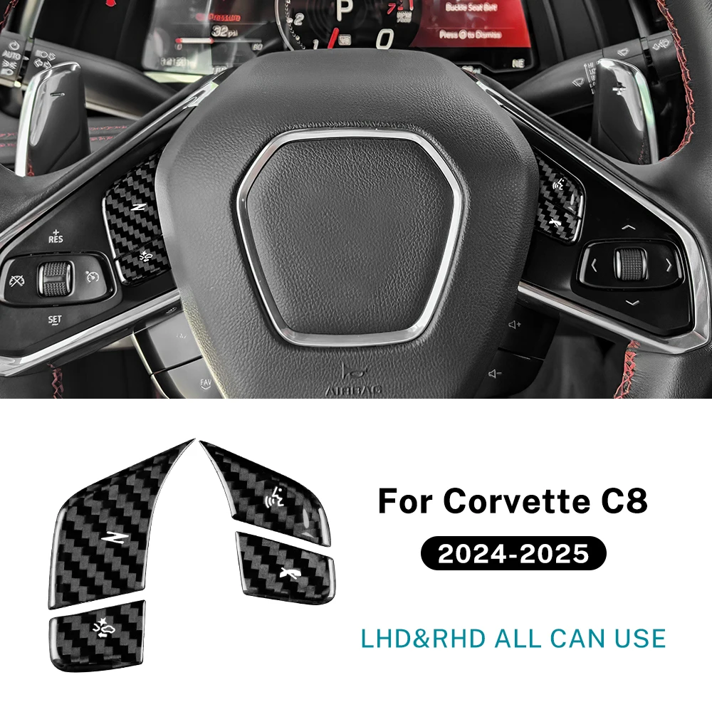 Для Chevrolet Corvette C8 2024-2025 годов выпуска, рулевое колесо из твердого сухого углеродного волокна, рамка кнопки регулировки громкости, аксессуары для интерьера
Для Chevrolet Corvette C8 2024-2025 годов выпуска, рулевое колесо из твердого сухого углеродного волокна, рамка кнопки регулировки громкости, аксессуары для интерьера