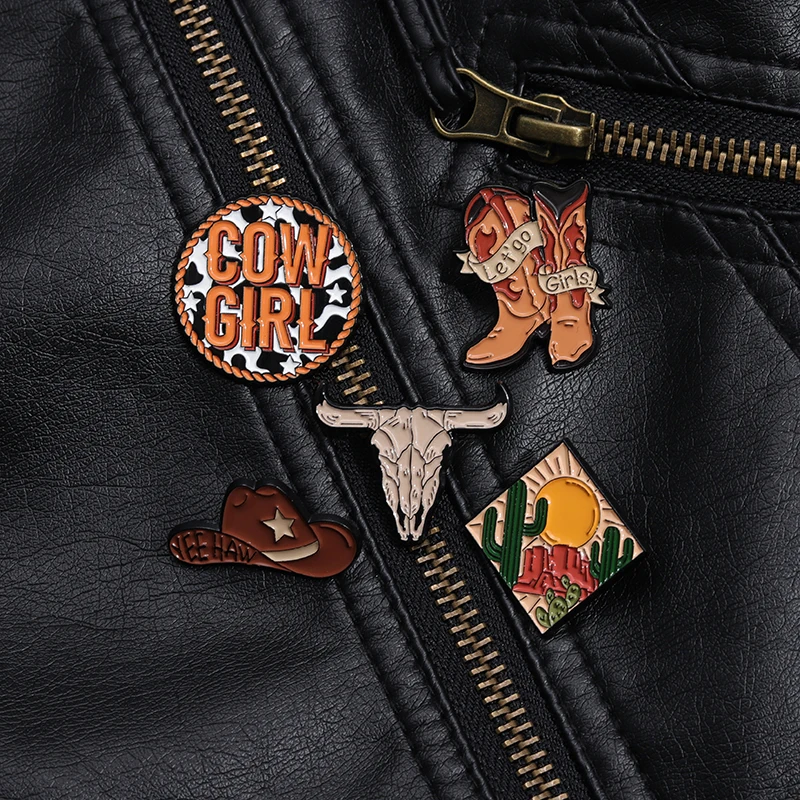 Creative Cow Girl Enamel Pins Retro Cowboy Hats Boots Brooches Cartoon Lapel Badges Funny West Adventure Backpack Jewelry Gifts
Creative Cow Girl Enamel Pins Retro Cowboy Hats Boots Brooches Cartoon Lapel Badges Funny West Adventure Backpack Jewelry Gifts