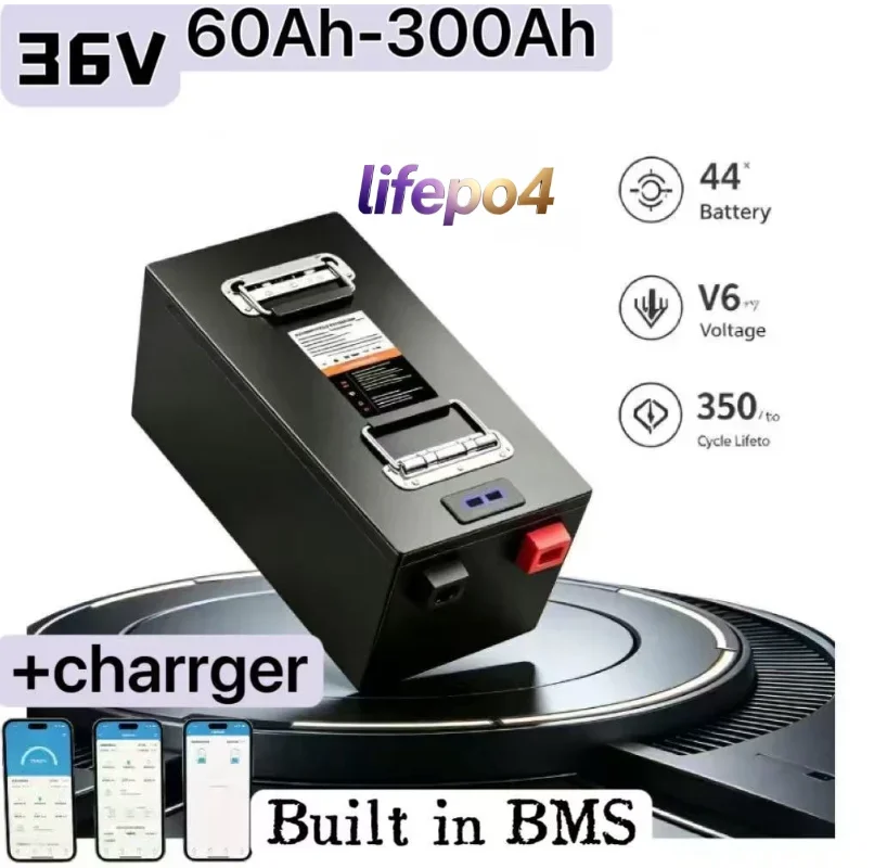 36V Large-Capacity LiFePO4 Battery, available in full specifications from 50AH/60AH/80AH/100AH/120AH/150AH/200AH to 300AH. Adopt
36V Large-Capacity LiFePO4 Battery, available in full specifications from 50AH/60AH/80AH/100AH/120AH/150AH/200AH to 300AH. Adopt