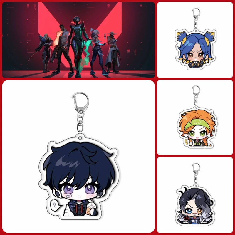 Game VALORANT Cosplay Keychain Kawaii Acrylic Pendant Cartoon Keyring Key Chain Ornament Bag Accessories Prop 6CM
Game VALORANT Cosplay Keychain Kawaii Acrylic Pendant Cartoon Keyring Key Chain Ornament Bag Accessories Prop 6CM
