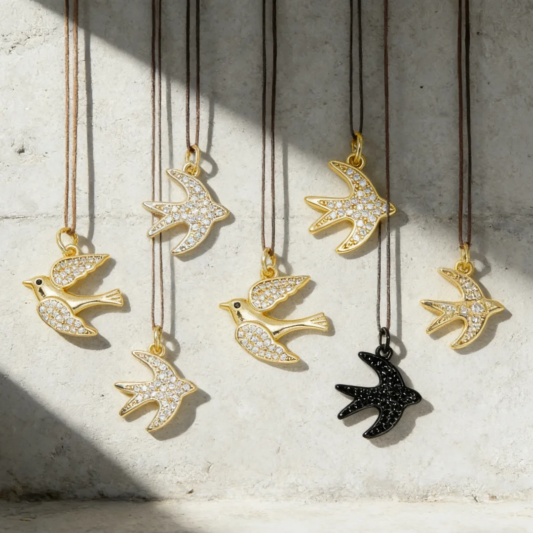 6Pcs Pendants Brass Cubic Zirconia Cute Animal Bird Swallow Dove Charms for DIY Jewelry Making Necklace Bracelet for Men Women
6Pcs Pendants Brass Cubic Zirconia Cute Animal Bird Swallow Dove Charms for DIY Jewelry Making Necklace Bracelet for Men Women