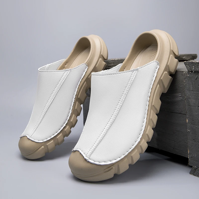 Mens Leather Casual Shoes 2026 New Design Slip-On Shoes for Men Hand-stitching Leather Sandals Closed-toe Outdoor Slides for Man
Mens Leather Casual Shoes 2026 New Design Slip-On Shoes for Men Hand-stitching Leather Sandals Closed-toe Outdoor Slides for Man
