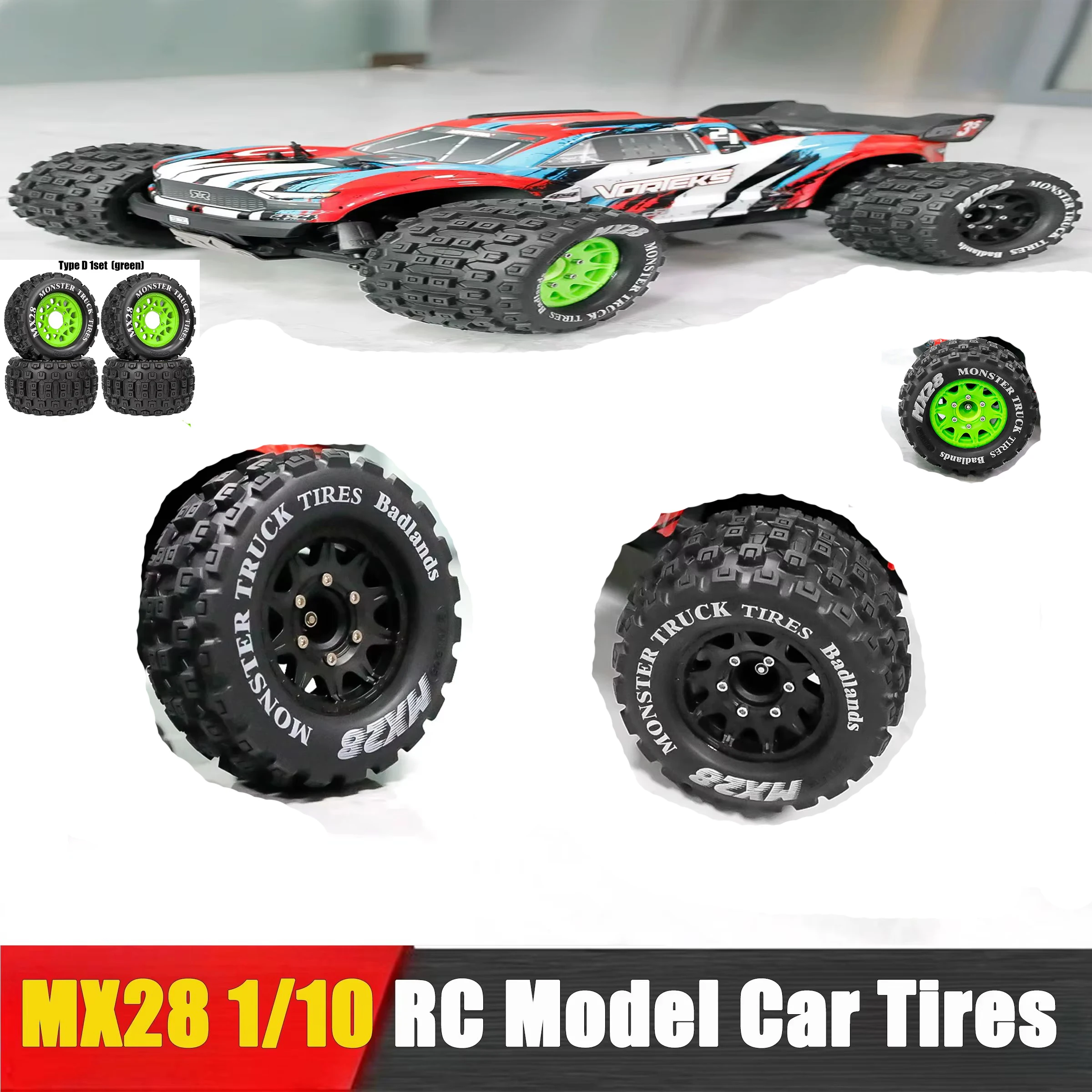 MX28 1/10 RC Model Car Tires Wear-resistant 12mm 14mm Connector Chocolate Tread Off-road Tire
MX28 1/10 RC Model Car Tires Wear-resistant 12mm 14mm Connector Chocolate Tread Off-road Tire