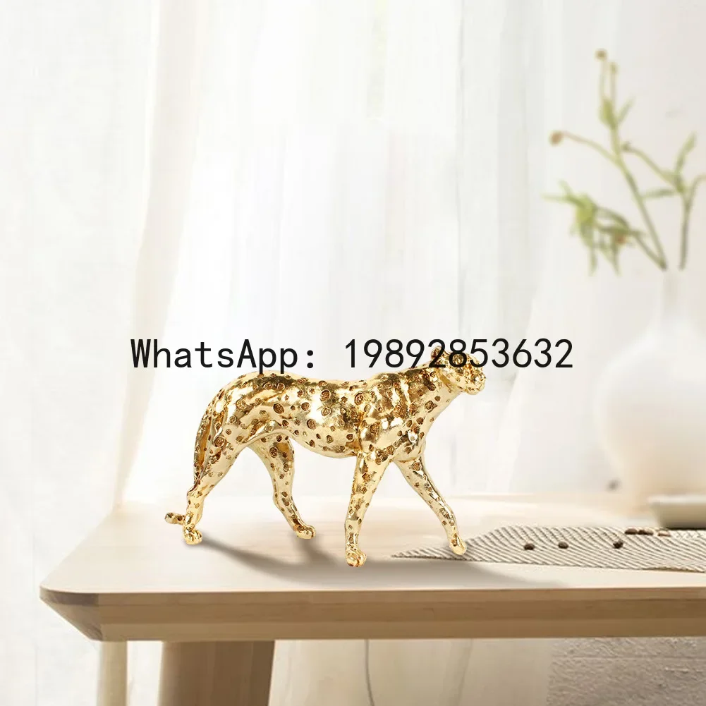 U2 Resin Handicraft Artificial Animal Sculpture Golden Leopard Cheetah Animal Decorative Figurines Home Decoration Accessories
U2 Resin Handicraft Artificial Animal Sculpture Golden Leopard Cheetah Animal Decorative Figurines Home Decoration Accessories