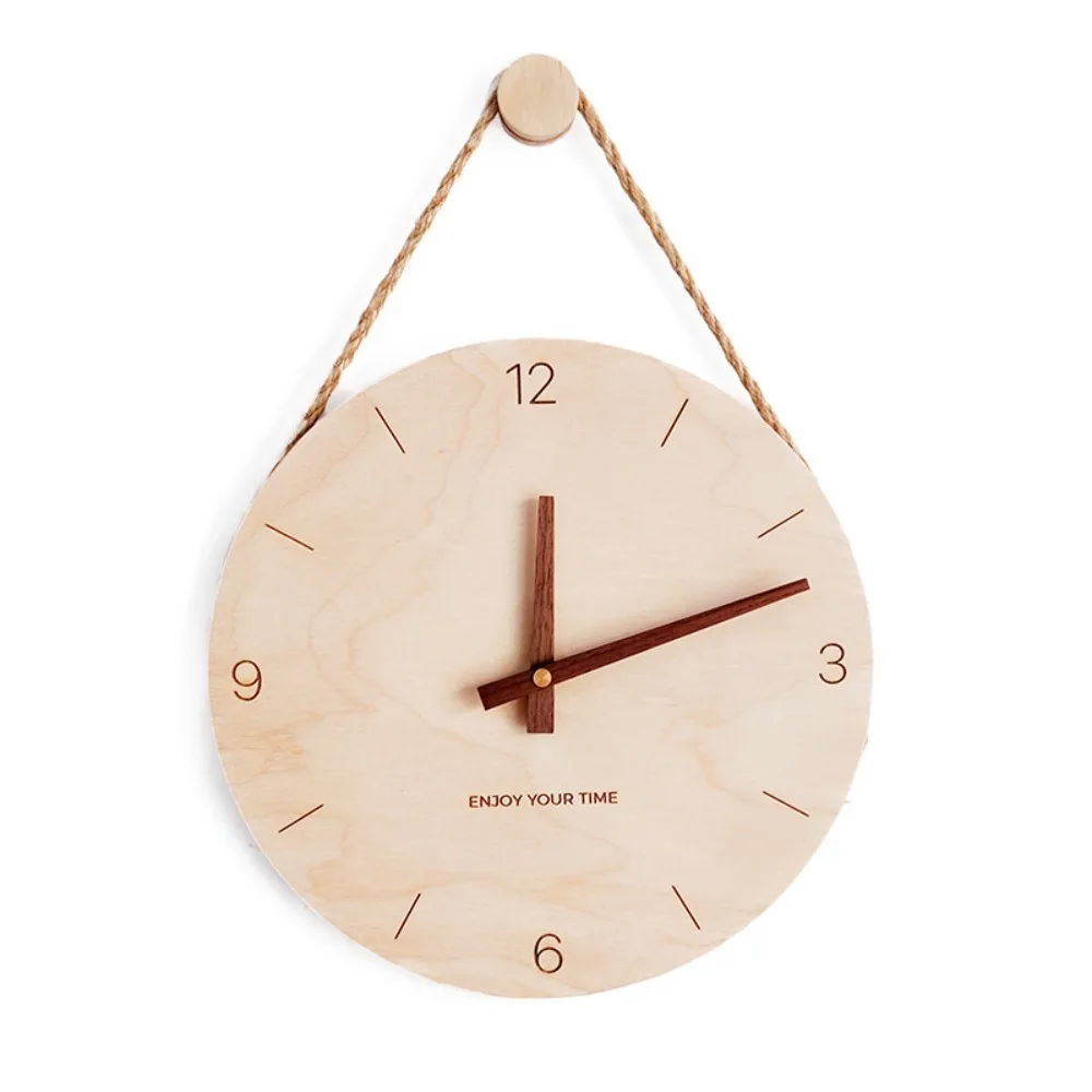 Home Decor Round Solid Wood Clock Hanging Nordic Style Aesthetic Clock Minimalist Scale Clock Office 
Home Decor Round Solid Wood Clock Hanging Nordic Style Aesthetic Clock Minimalist Scale Clock Office