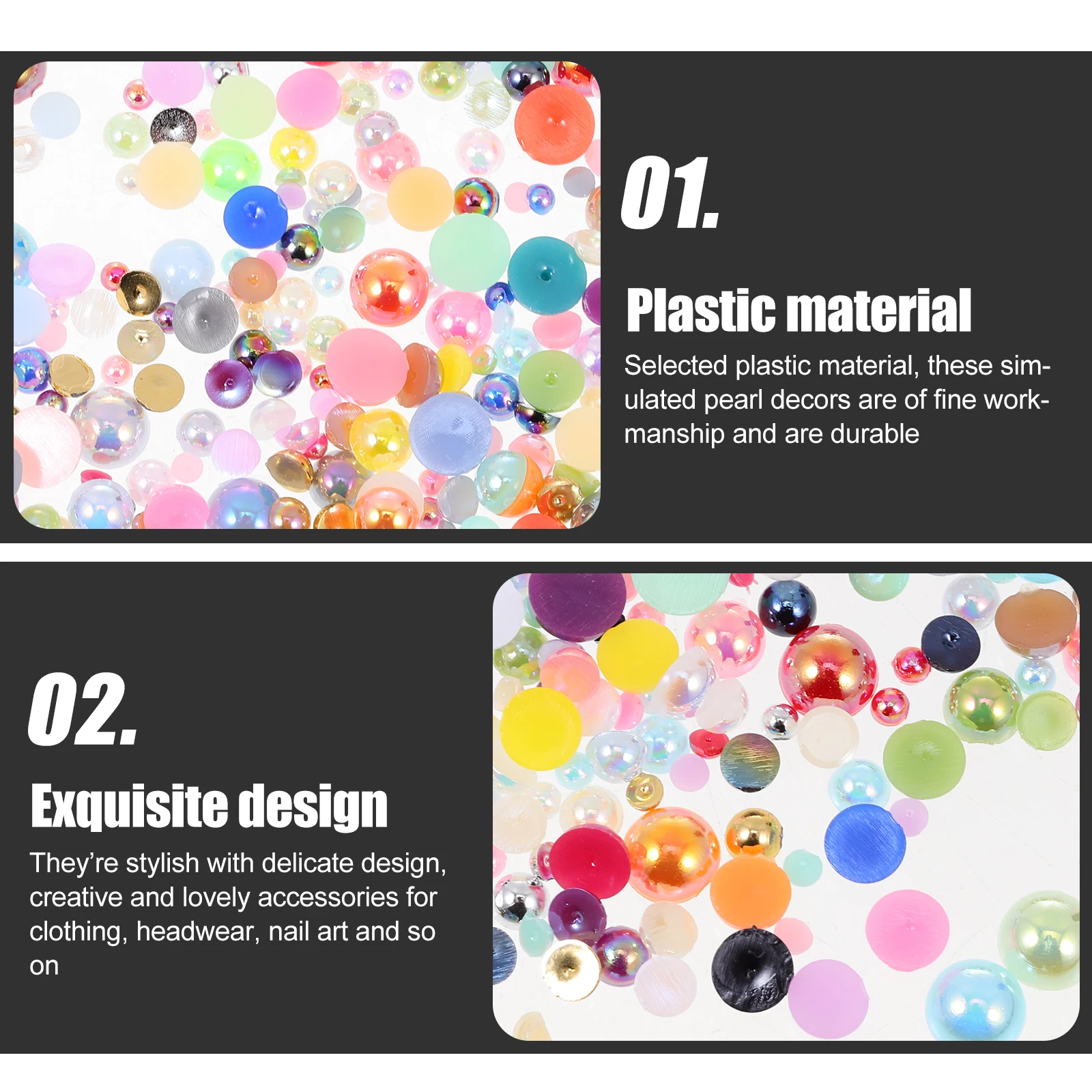 2pcs 2 Packs Plastic Semicircle Charms Diy Craft Ornaments Creative Accessories For Hair Headdress Nail Art Decor Pearl Handmade
2pcs 2 Packs Plastic Semicircle Charms Diy Craft Ornaments Creative Accessories For Hair Headdress Nail Art Decor Pearl Handmade
