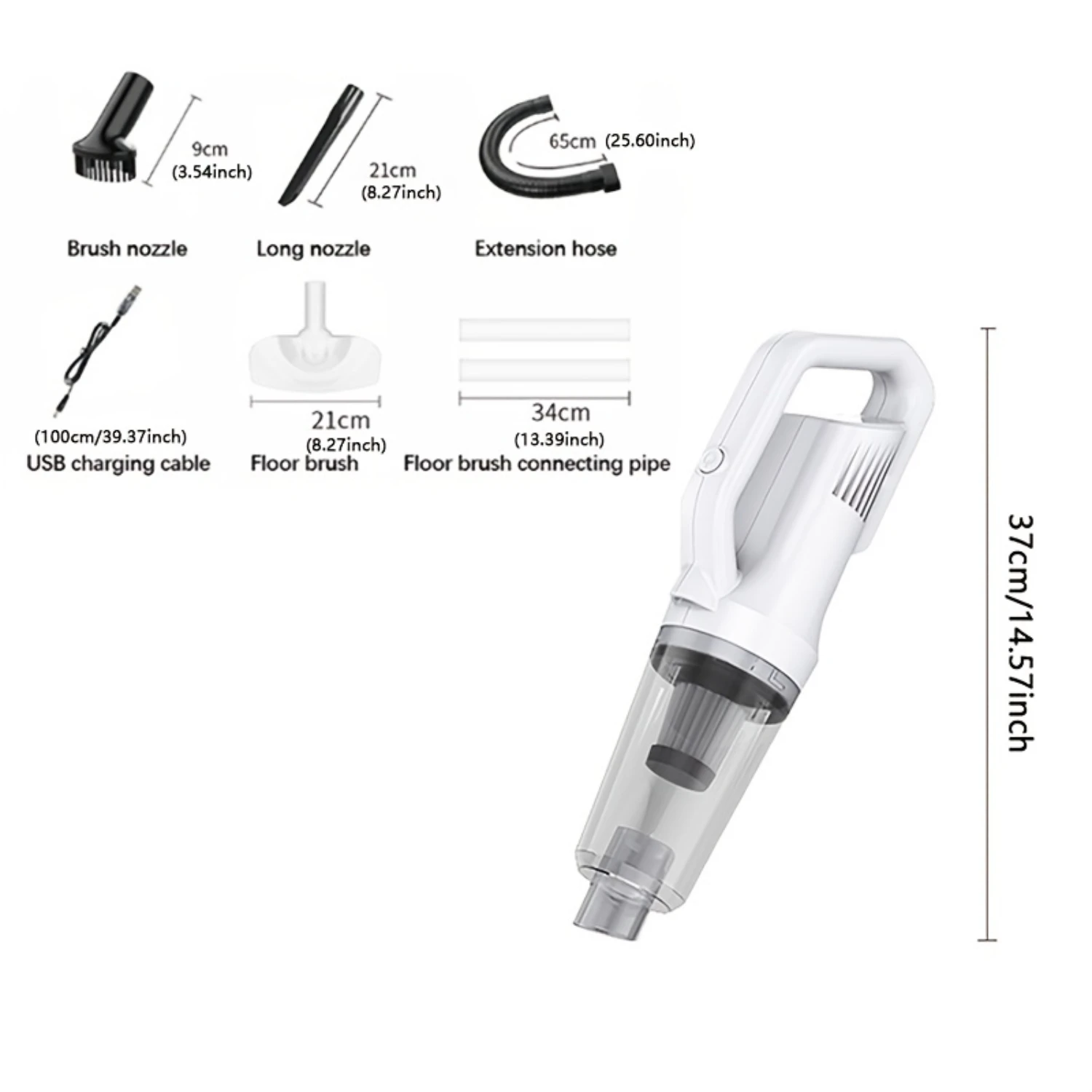 Cordless Handheld Vacuum Cleaner With 120W Power And 12000pa Suction, Rechargeable And Portable With LED Light For Car And Home
Cordless Handheld Vacuum Cleaner With 120W Power And 12000pa Suction, Rechargeable And Portable With LED Light For Car And Home