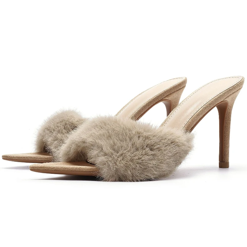 Autumn and winter new non-grinding feet fluffy shoes high heels slippersthin heels comfortable and versatilewomen's shoes
Autumn and winter new non-grinding feet fluffy shoes high heels slippersthin heels comfortable and versatilewomen's shoes