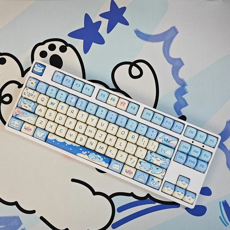 Theme Keycaps MOA Height Full Five-Sided Sublimation Cute Blue 130-Key Mechanical Keycap
Theme Keycaps MOA Height Full Five-Sided Sublimation Cute Blue 130-Key Mechanical Keycap