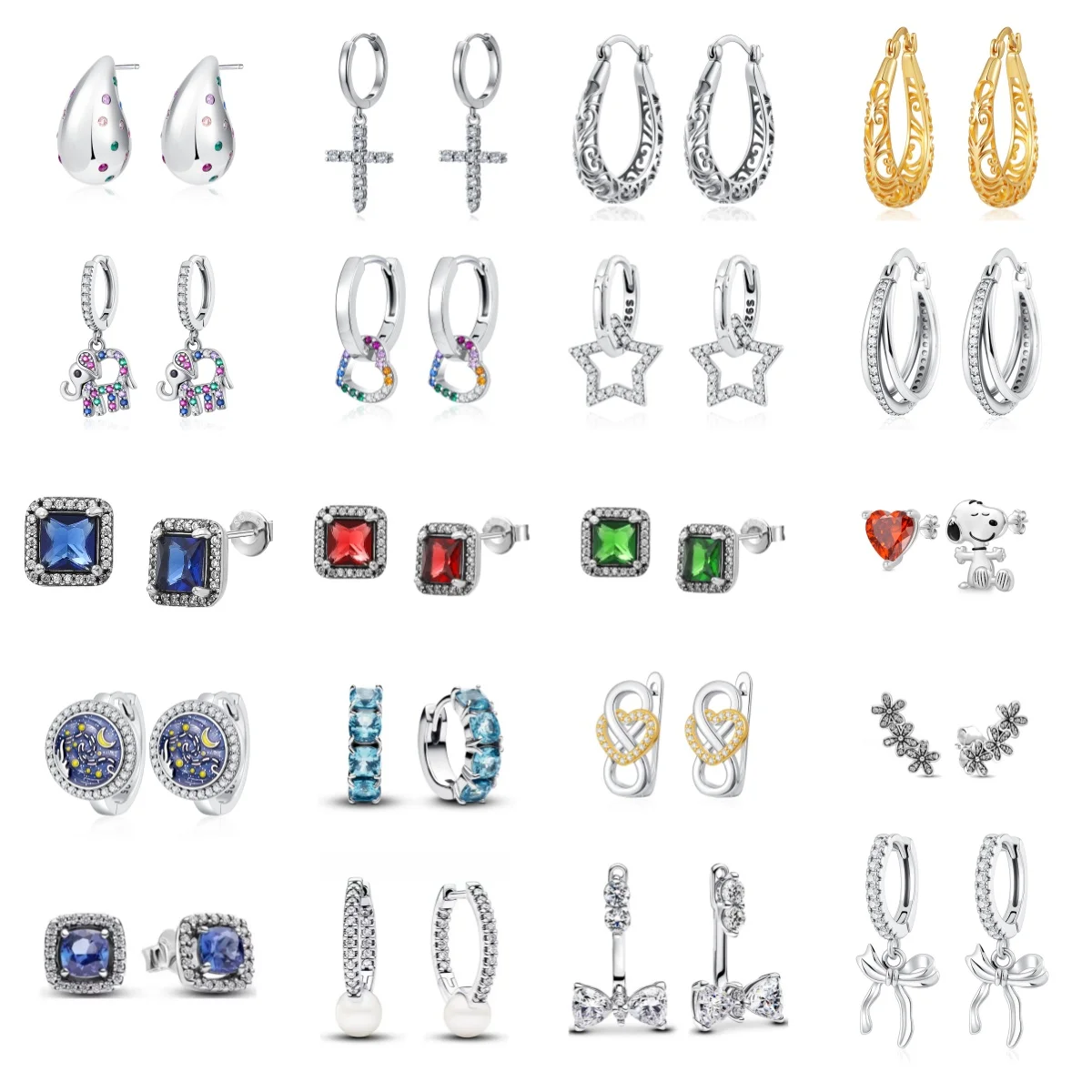 Новые серьги из серебра 925 пробы с бантом, сердцем, собакой и квадратными драгоценными камнями, изысканные ювелирные подарки, подходящие для европейских женщин
Новые серьги из серебра 925 пробы с бантом, сердцем, собакой и квадратными драгоценными камнями, изысканные ювелирные подарки, подходящие для европейских женщин