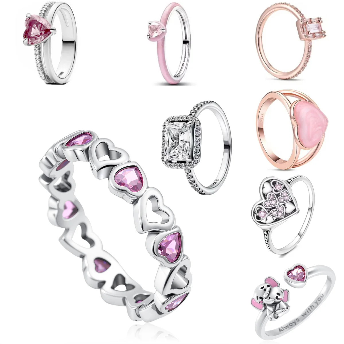 Новая серия розовых колец, женское кольцо на палец, обручальное кольцо в форме сердца, ювелирное изделие «сделай сам», подарок для женщин, вечерние
Новая серия розовых колец, женское кольцо на палец, обручальное кольцо в форме сердца, ювелирное изделие «сделай сам», подарок для женщин, вечерние