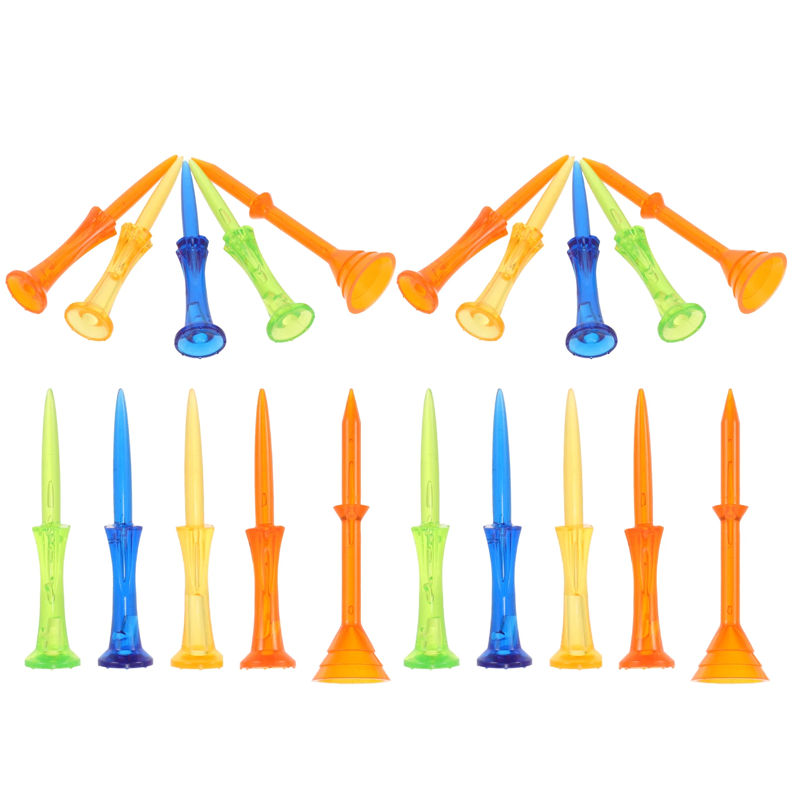 20 Pcs Golf Tees Plastic Durable Lightweight Reusable Professional Golf Ball Holders Small Spikes For Practice Parties
20 Pcs Golf Tees Plastic Durable Lightweight Reusable Professional Golf Ball Holders Small Spikes For Practice Parties