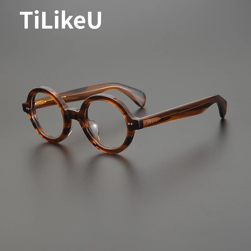Handmade Round Acetate Glasses Frame Retro Tortoiseshell Frame Glasses for Men Fashion Women Optical Prescription Glasses Frame
Handmade Round Acetate Glasses Frame Retro Tortoiseshell Frame Glasses for Men Fashion Women Optical Prescription Glasses Frame