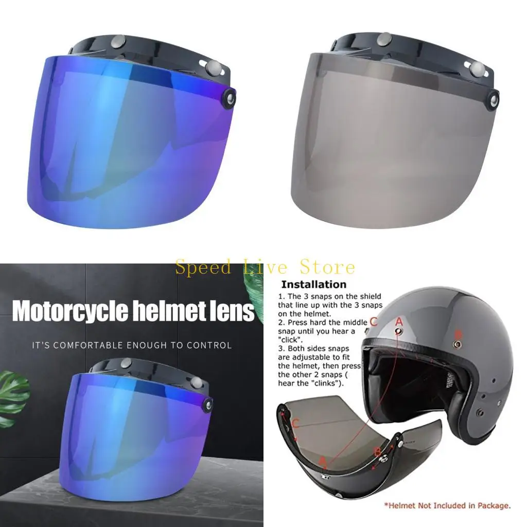 547C Мотоциклетный козырек от царапин, ветрозащитный козырек для шлема, открытый козырек с тремя кнопками
547C Мотоциклетный козырек от царапин, ветрозащитный козырек для шлема, открытый козырек с тремя кнопками