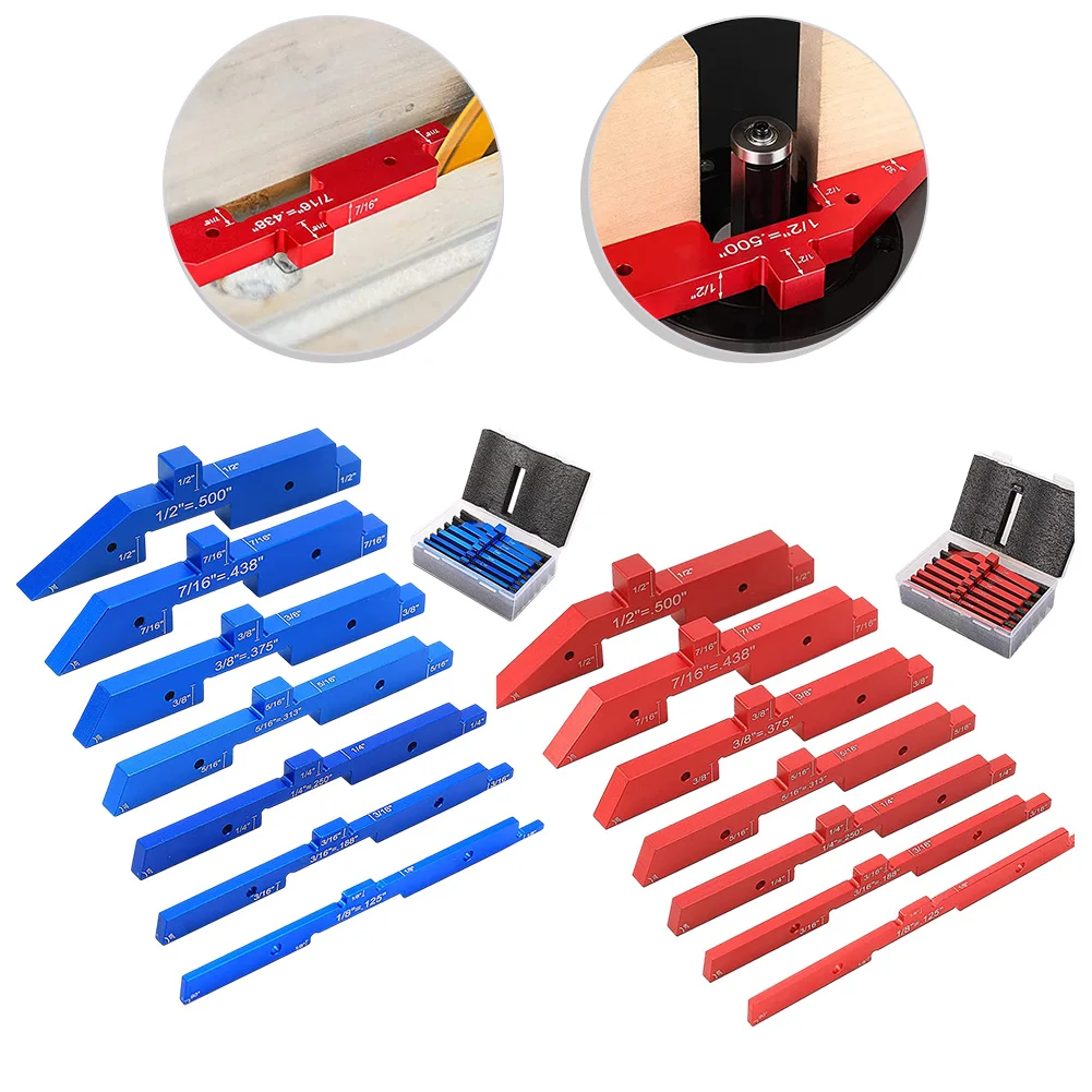 Aluminum Woodworking Tools Fence Making Tools 1 2'' Ruler Marked Gauge Set Convenient Tool Storage Exceptional Precision