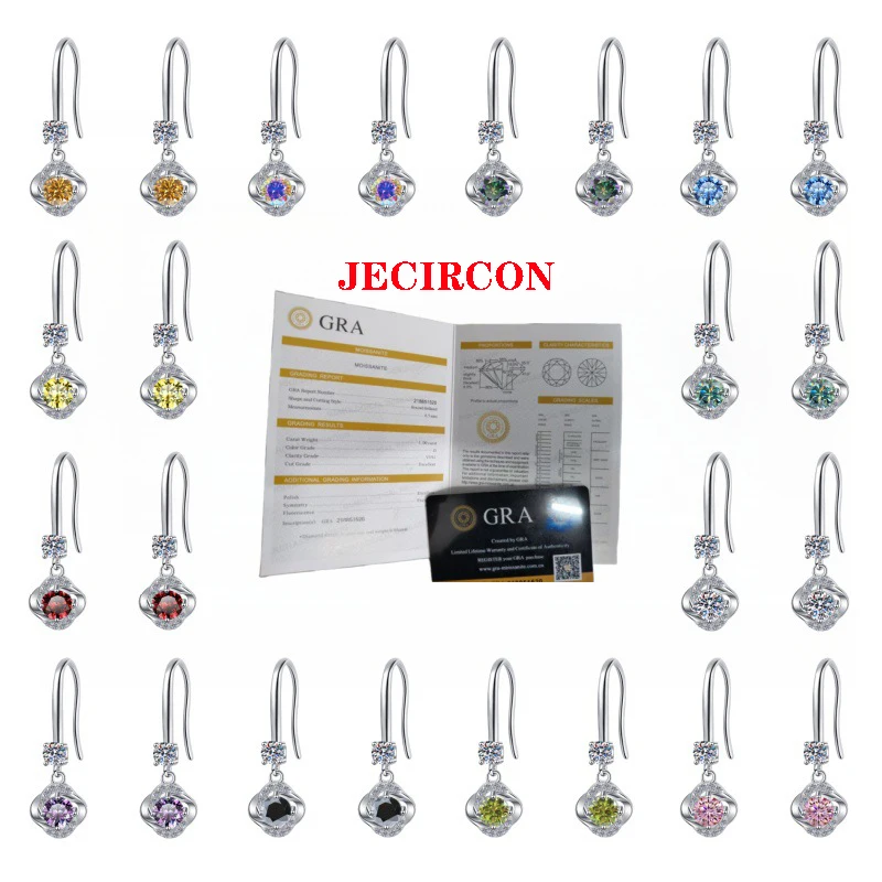 JECIRCON корейская версия серьги из чистого серебра S925, легкие роскошные модные крючки для ушей, красочные муассанитовые бриллианты, элитные ювелирные изделия
JECIRCON корейская версия серьги из чистого серебра S925, легкие роскошные модные крючки для ушей, красочные муассанитовые бриллианты, элитные ювелирные изделия