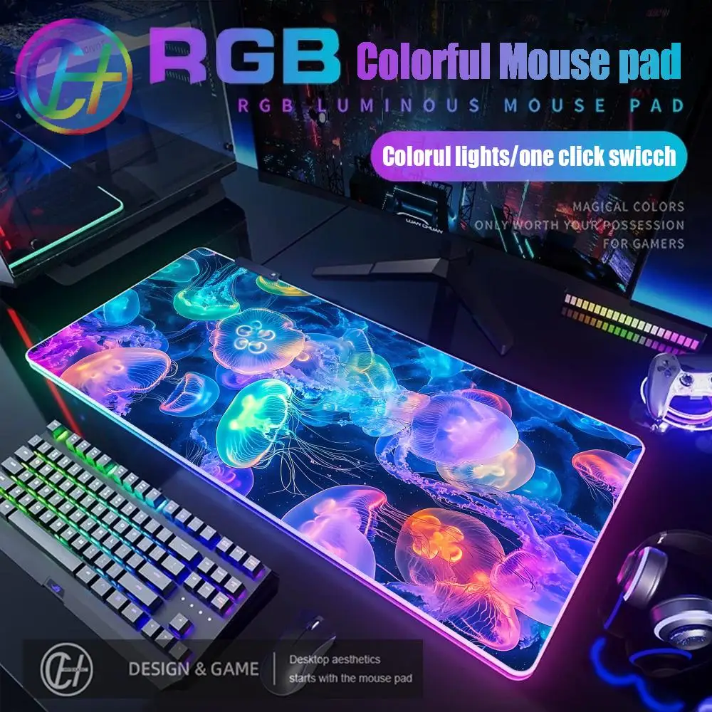 Clear Jellyfish Mouse Pad RGB Gaming Mouse Pad Desk Mat HD Gamer Large LED Light XXL MousePads PC Computer Carpet
Clear Jellyfish Mouse Pad RGB Gaming Mouse Pad Desk Mat HD Gamer Large LED Light XXL MousePads PC Computer Carpet