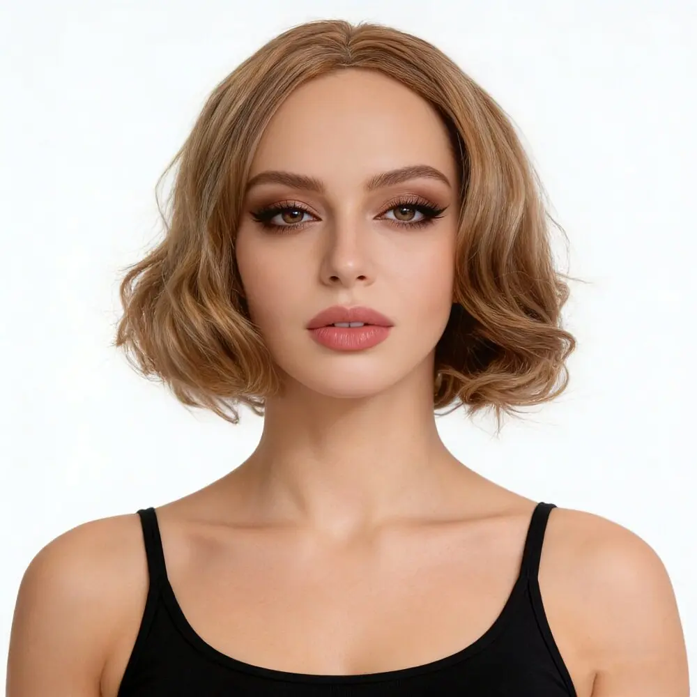 European and American-style wigs,women's short curly hair,medium-length light golden short hair,big curls and slightly curled
European and American-style wigs,women's short curly hair,medium-length light golden short hair,big curls and slightly curled