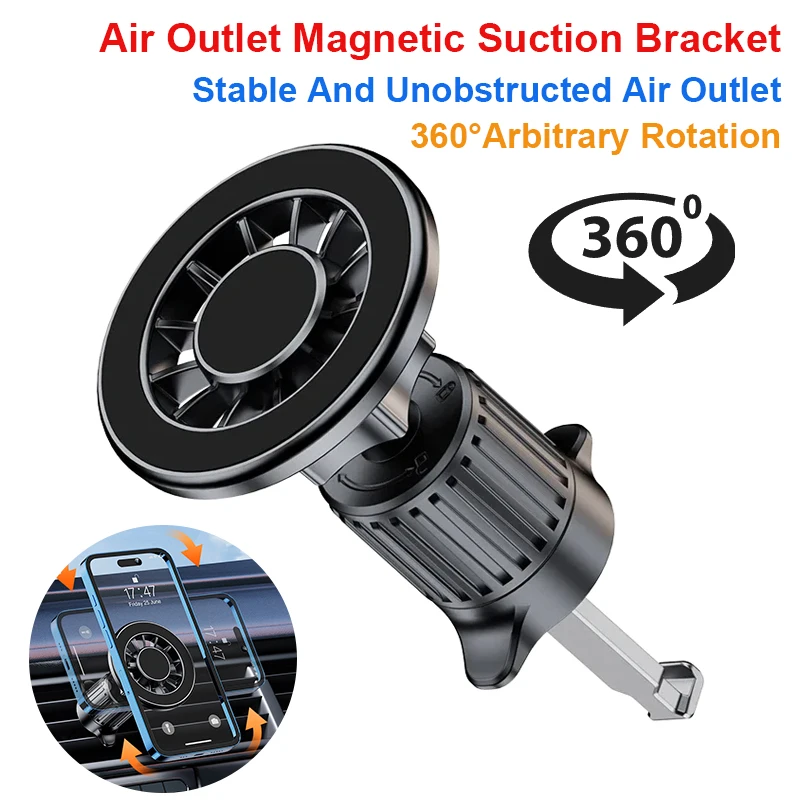Универсальный магнитный автомобильный держатель для телефона MagSafe, сильный магнит, автомобильный зажим для выпуска воздуха, GPS-кронштейн для мобильного телефона для iPhone, Xiaomi
Универсальный магнитный автомобильный держатель для телефона MagSafe, сильный магнит, автомобильный зажим для выпуска воздуха, GPS-кронштейн для мобильного телефона для iPhone, Xiaomi