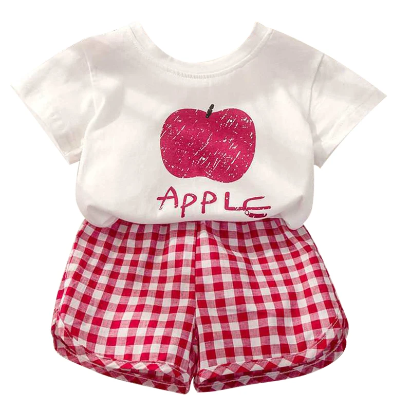 2Piece Summer Baby Girl Clothes Korean Cartoon Cute Short Sleeve Toddler T-shirt+Plaid Shorts Boutique Kids Clothing Set BC2307
2Piece Summer Baby Girl Clothes Korean Cartoon Cute Short Sleeve Toddler T-shirt+Plaid Shorts Boutique Kids Clothing Set BC2307