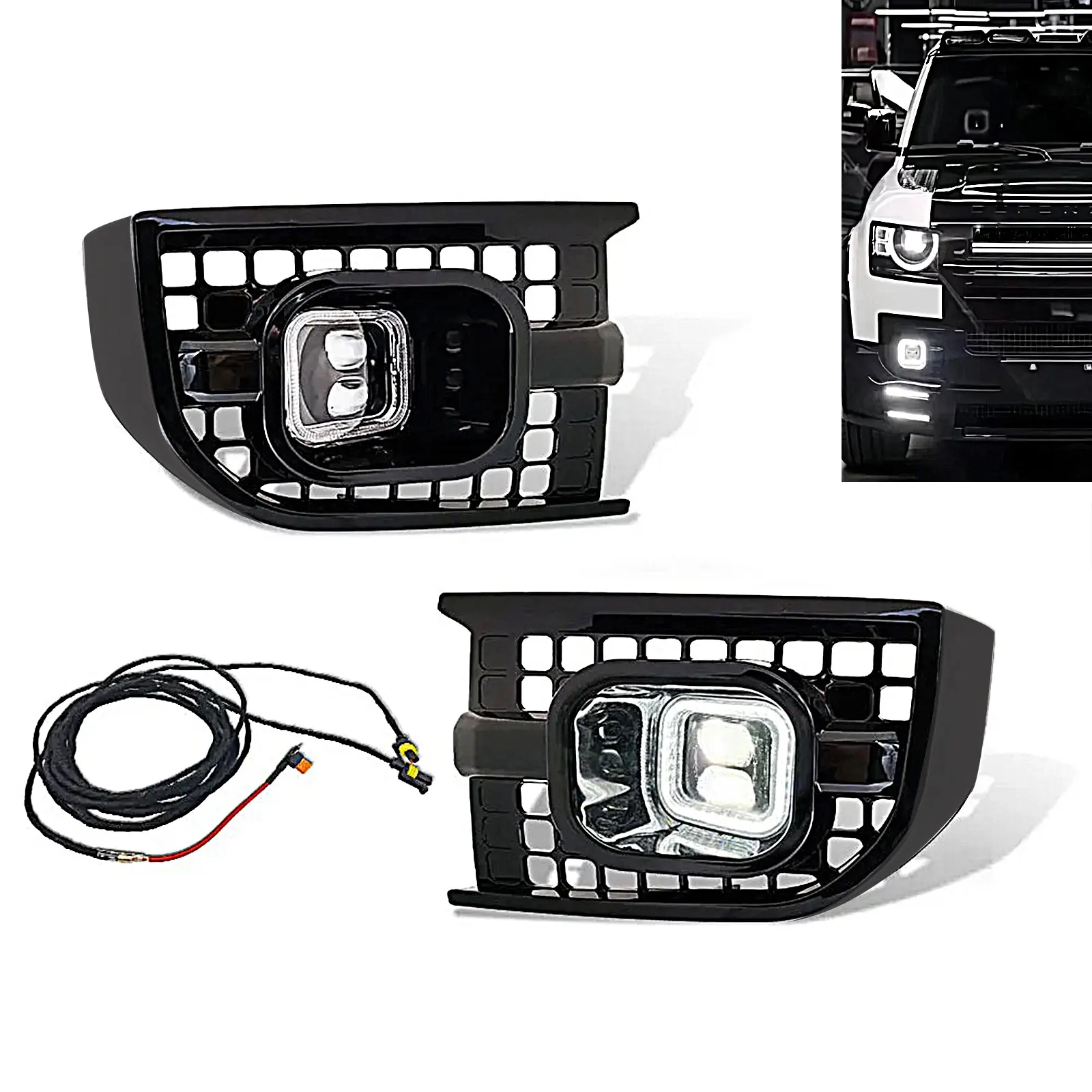 For Land Rover Defender 90 110 130 L851 L663 2020-2024 Car LED Foglights Fog Lamp Cover Off Road 4x4 Car LED Lights
For Land Rover Defender 90 110 130 L851 L663 2020-2024 Car LED Foglights Fog Lamp Cover Off Road 4x4 Car LED Lights