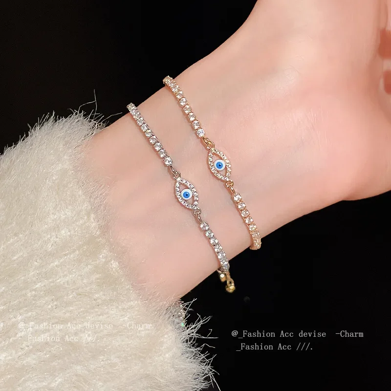 Super Sparkling Zircon Elliptical Devil's Eye Bracelet For Women Classic Rhinestone Bracelet Chain Office Party Daily Jewelry
Super Sparkling Zircon Elliptical Devil's Eye Bracelet For Women Classic Rhinestone Bracelet Chain Office Party Daily Jewelry