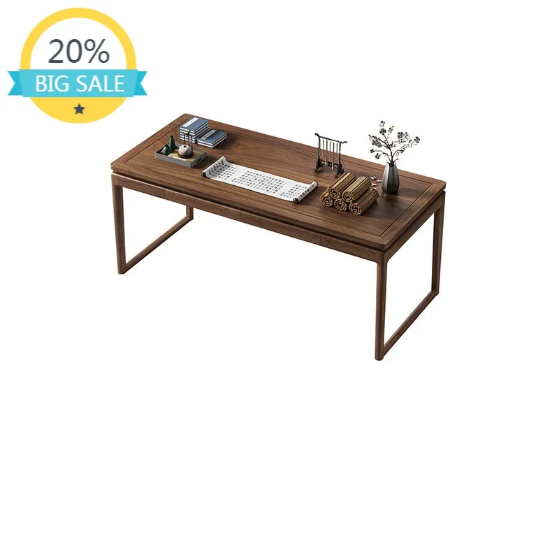 D38New Chinese-style North American black walnut solid wood desk long strip office home
D38New Chinese-style North American black walnut solid wood desk long strip office home