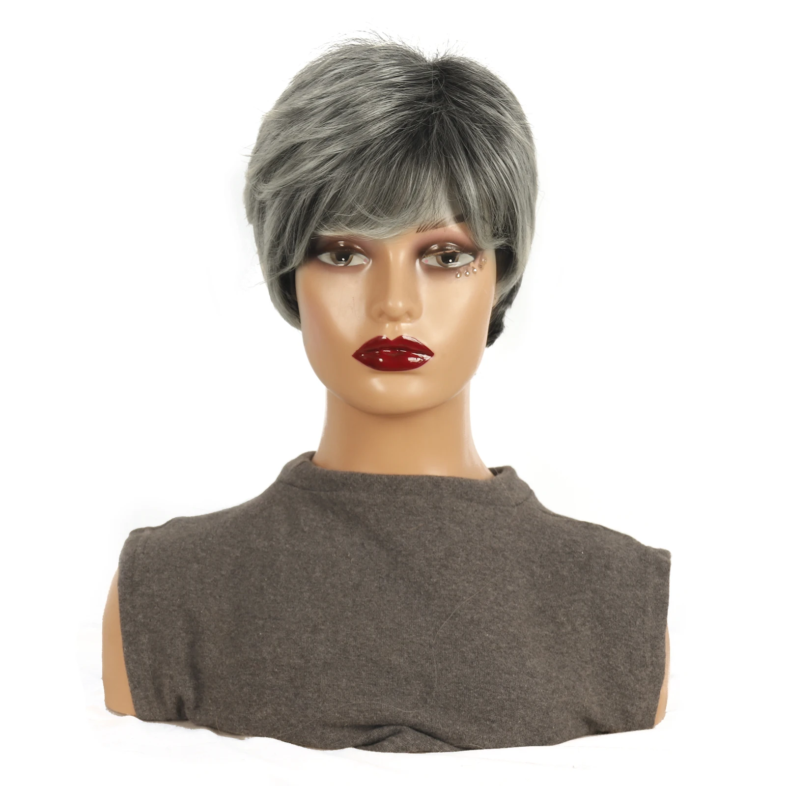 Женский пушистый короткий парик из синтетического волокна, парик Бобо, головной убор
Женский пушистый короткий парик из синтетического волокна, парик Бобо, головной убор