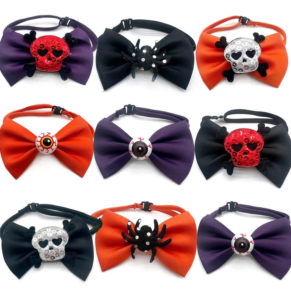 30/50pcs Halloween Dog Bow Tie with Skull Accessories Holiday Pet Bow Tie Adjustable Neckties for Puppy Cat Small Dog
30/50pcs Halloween Dog Bow Tie with Skull Accessories Holiday Pet Bow Tie Adjustable Neckties for Puppy Cat Small Dog