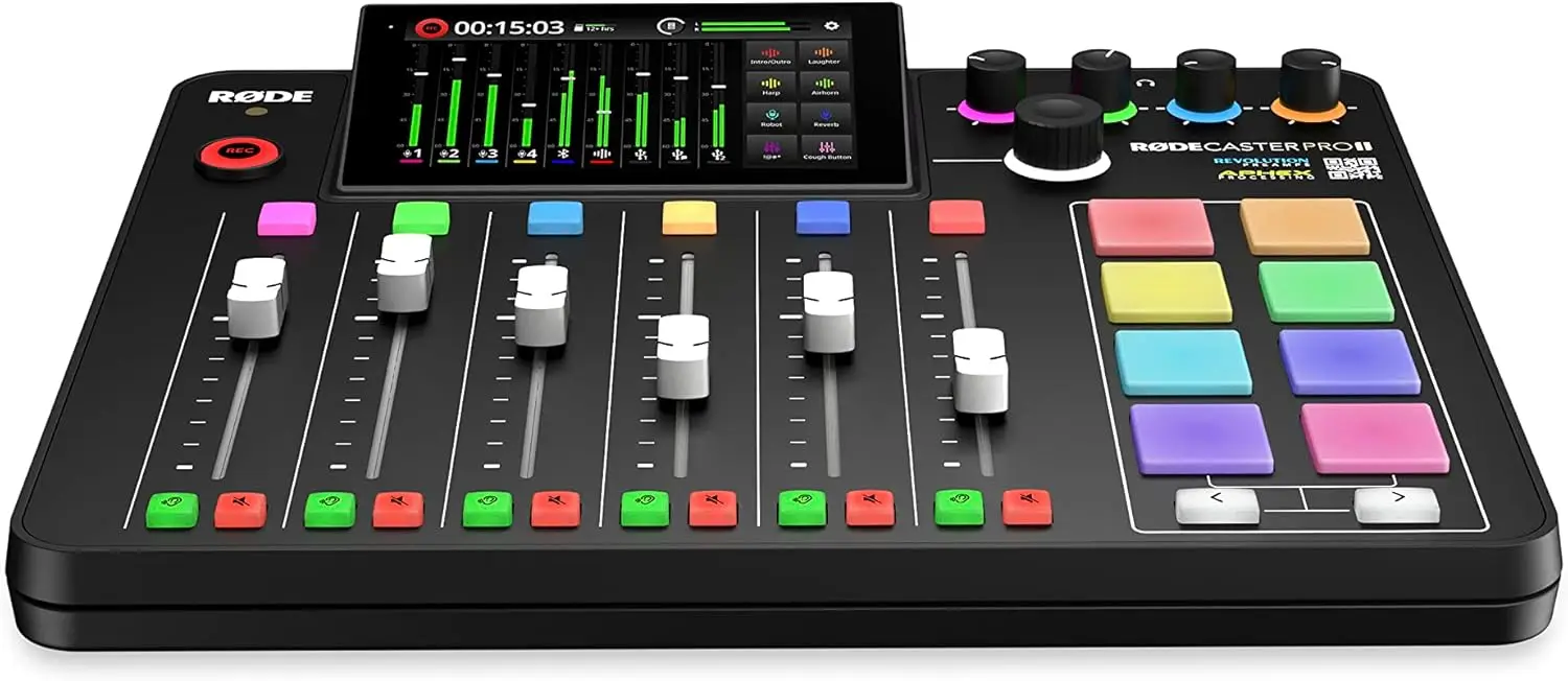 RØDE RØDECaster Pro II All-in-One Production Solution for Podcasting, Streaming, Music Production and Content Creation,Black
RØDE RØDECaster Pro II All-in-One Production Solution for Podcasting, Streaming, Music Production and Content Creation,Black