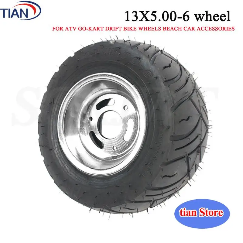 6 inch Inflatable Wheel 13x5.00-6 Tubeless tire &wheel hub For ATV Buggy Quad Bike Mower agricultural machinery Tyre Accessories
6 inch Inflatable Wheel 13x5.00-6 Tubeless tire &wheel hub For ATV Buggy Quad Bike Mower agricultural machinery Tyre Accessories