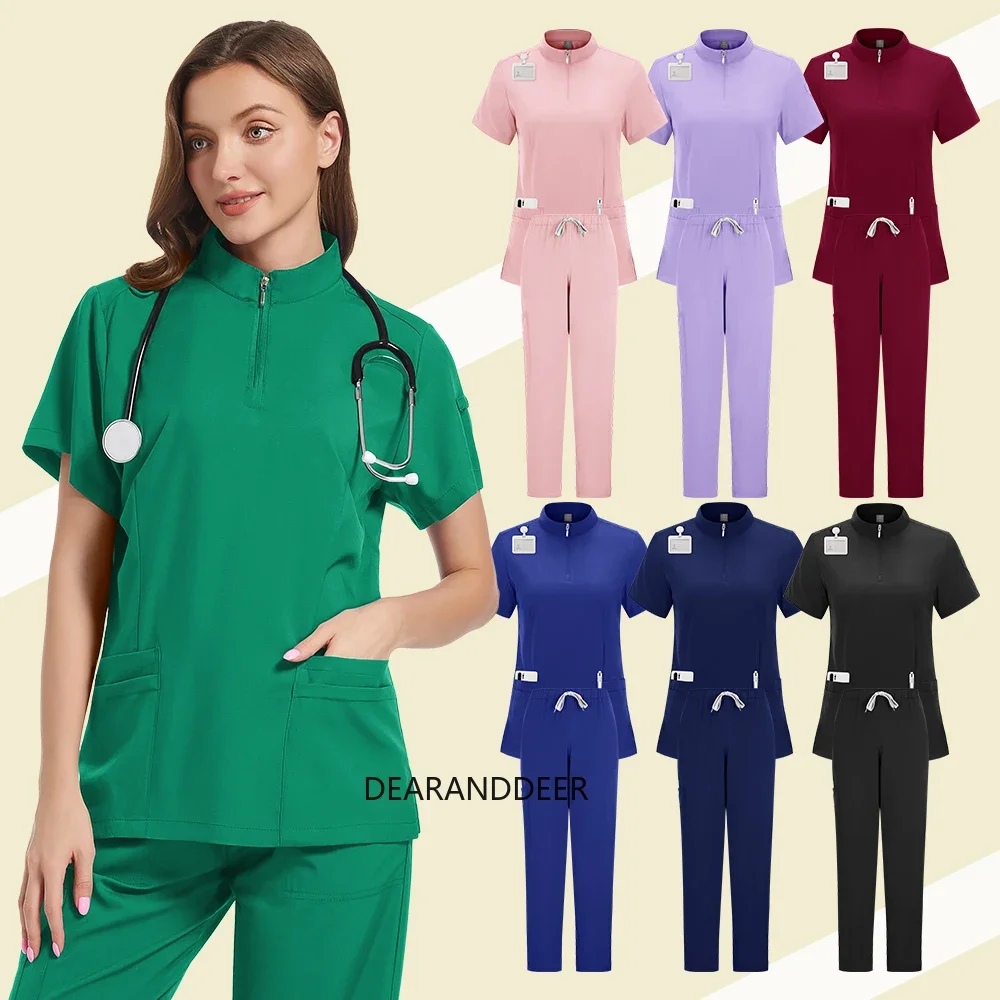 Pet hospital doctor medical care multicolor work clothes frosted uniform suit short sleeve V-neck shirt+jogging pants suit
Pet hospital doctor medical care multicolor work clothes frosted uniform suit short sleeve V-neck shirt+jogging pants suit