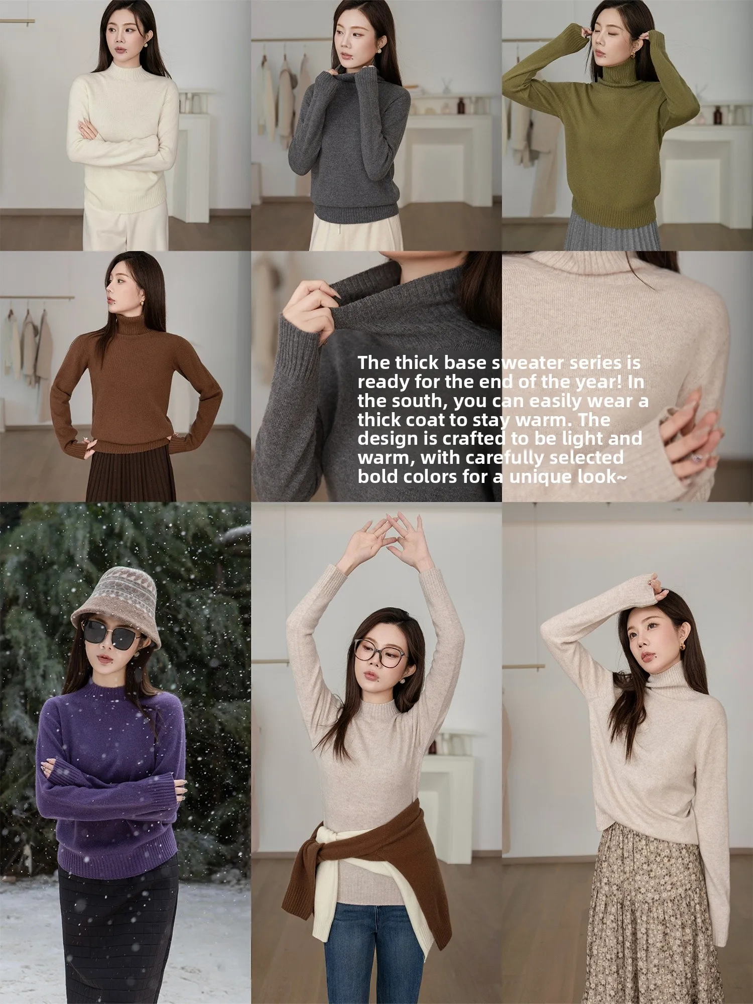 Thiened 9-Needle One-Piece Woolen Sweater Women's Winter Warm Knitted High Collar Long Sve Regular Fit Straight Tube Sle
Thiened 9-Needle One-Piece Woolen Sweater Women's Winter Warm Knitted High Collar Long Sve Regular Fit Straight Tube Sle