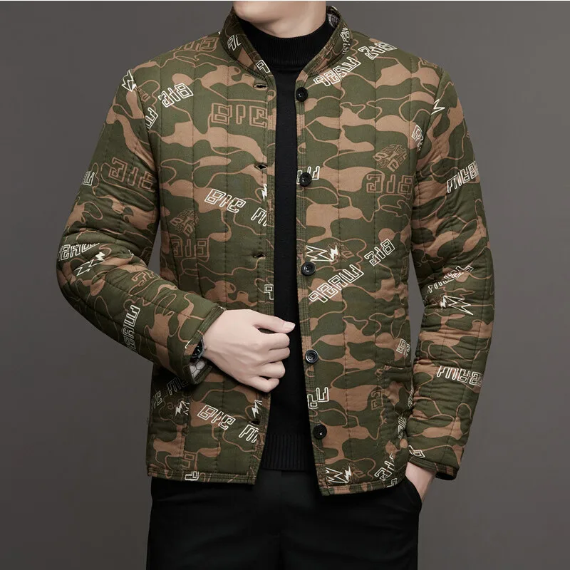 Men's Thiened Fce Lined Cotton Jaet Casual Home Wear Comfortable Warm Camel Wool Men's Coat Button Decorated Long Sle
Men's Thiened Fce Lined Cotton Jaet Casual Home Wear Comfortable Warm Camel Wool Men's Coat Button Decorated Long Sle