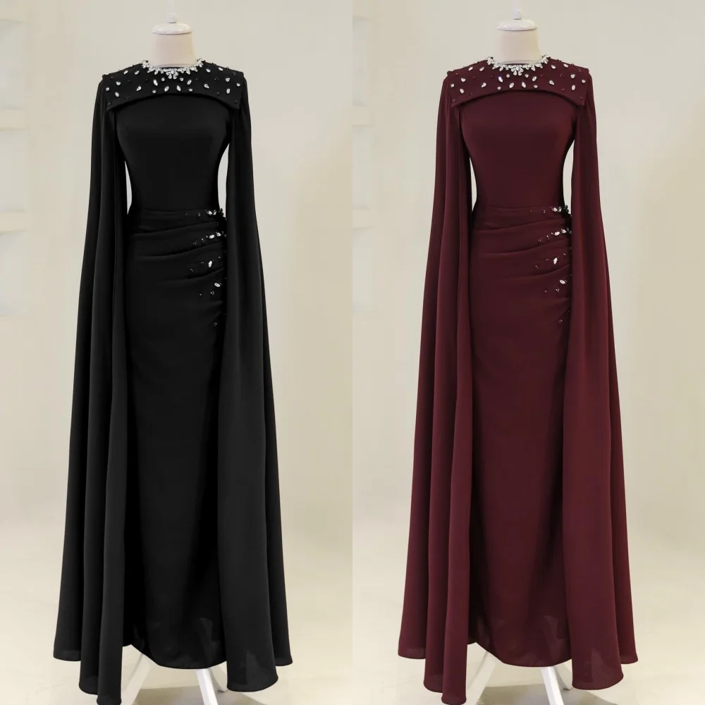 Customized Classic Sparkle Chiffon Ruched Rhinestone Beading Straight Scoop Neck Long Dresses Bespoke Occasion Dresses Matching
Customized Classic Sparkle Chiffon Ruched Rhinestone Beading Straight Scoop Neck Long Dresses Bespoke Occasion Dresses Matching