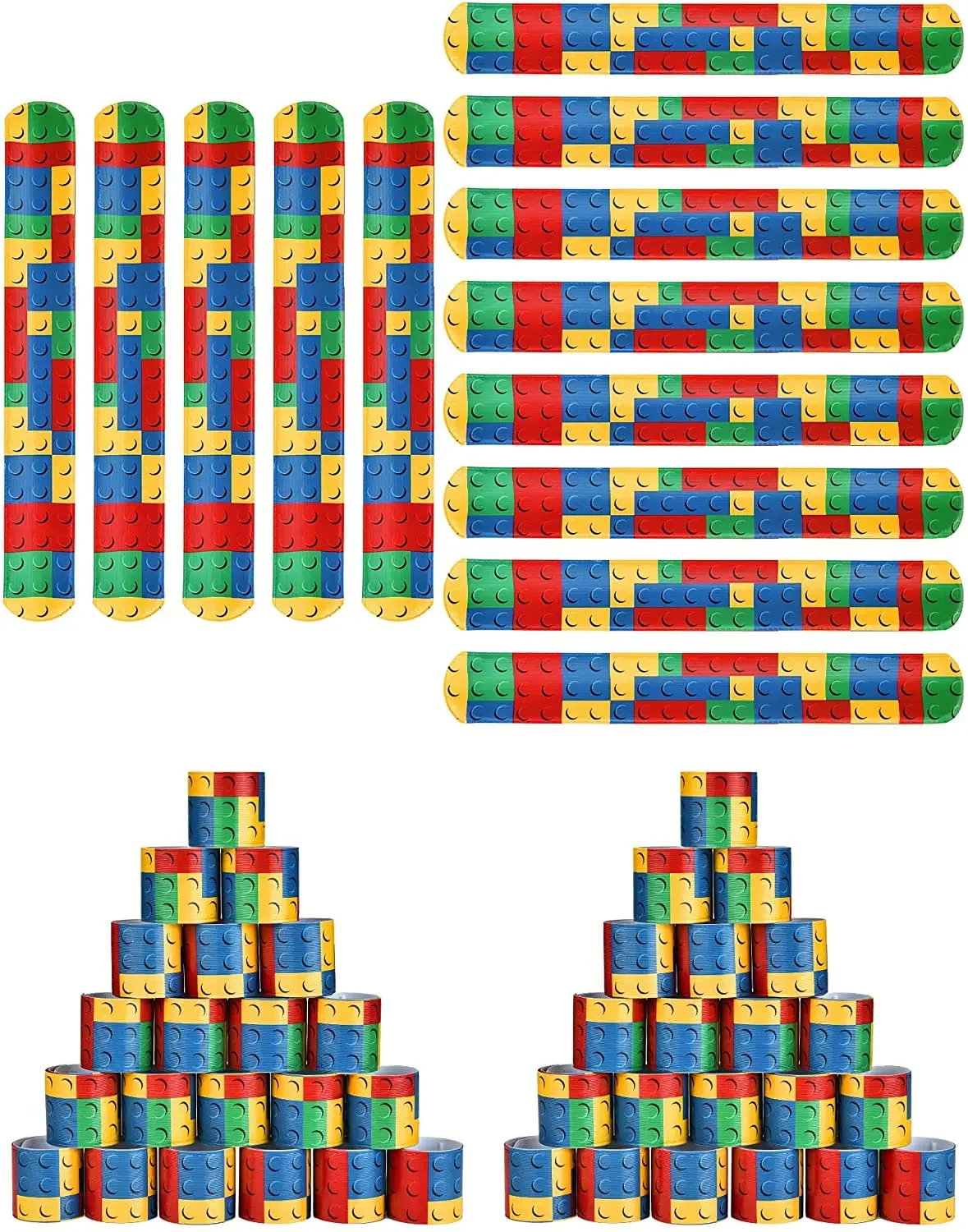 10 Pcs Brick Slap Bracelet Colorful Party Favors Pack Slap Bracelet for Boy Girls
10 Pcs Brick Slap Bracelet Colorful Party Favors Pack Slap Bracelet for Boy Girls