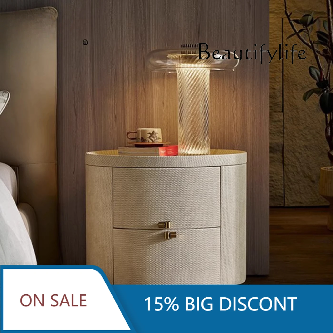 BK Italian Bedside Table Oval High-end Leather Art Designer Simple American Minimalist Bedroom Storage Bedside Cabinet
BK Italian Bedside Table Oval High-end Leather Art Designer Simple American Minimalist Bedroom Storage Bedside Cabinet