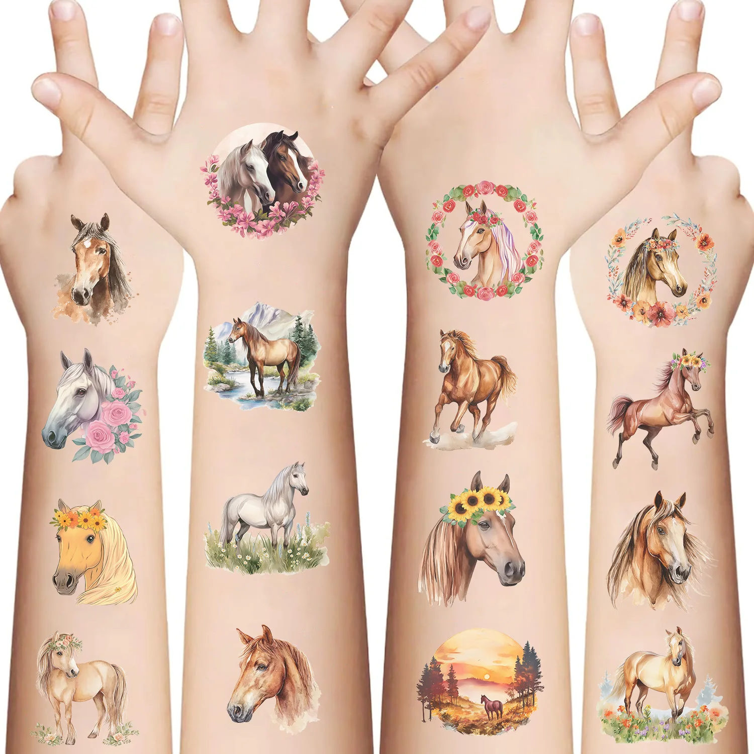 Kids Cartoon Horse Temporary Tattoo Stickers Waterproof Sweatproof Non Toxic Fun for Party Gathering Gift
Kids Cartoon Horse Temporary Tattoo Stickers Waterproof Sweatproof Non Toxic Fun for Party Gathering Gift